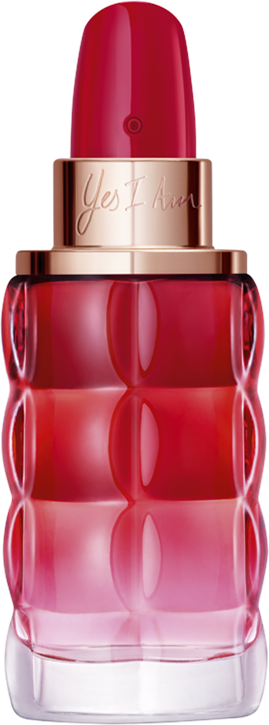 Flacon wody perfumowanej Cacharel Yes I Am Bloom Up 30ml na białym tle - eleganckie opakowanie kwiatowo-owocowych perfum dla kobiet