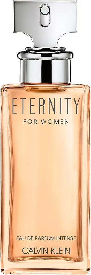 Flacon perfum Calvin Klein Eternity Eau de Parfum Intense For Women EDP 100ml na białym tle z eleganckim opakowaniem marki Calvin Klein