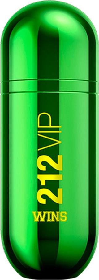 Flacon perfum Carolina Herrera 212 VIP Wins woda perfumowana damska 80ml na białym tle z eleganckim opakowaniem marki