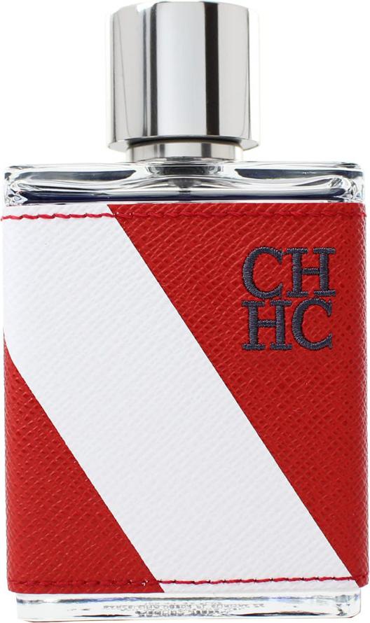 Flacon wody toaletowej Carolina Herrera CH Men Sport 100ml na białym tle - eleganckie perfumy męskie w stylowym opakowaniu marki Carolina Herrera