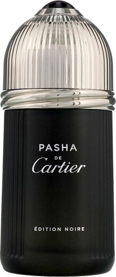 Cartier Pasha de Cartier Edition Noire woda toaletowa 50ml w eleganckim czarnym flakonie na białym tle z logo marki Cartier