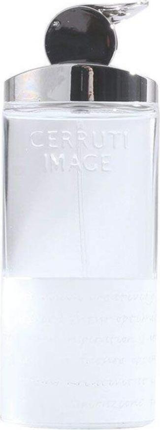 Flacon perfum Cerruti Image Woman woda toaletowa 75 ml na białym tle - eleganckie perfumy cytrusowo-aromatyczne dla nowoczesnych kobiet