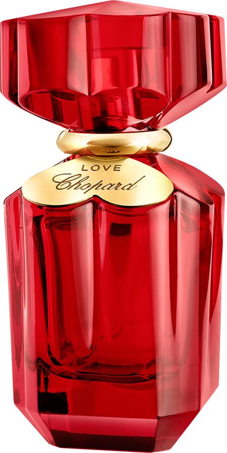 Flacon wody perfumowanej Chopard Love Chopard 50ml na białym tle - eleganckie opakowanie luksusowych perfum różanych marki Chopard