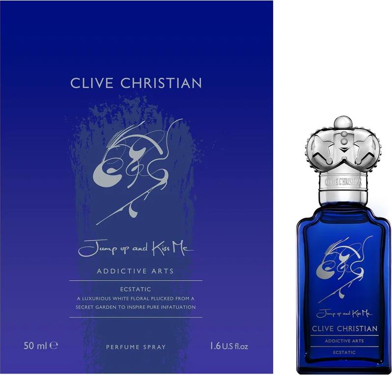 Flacon perfum Clive Christian Jump Up and Kiss Me Ecstatic 50ml - eleganckie damskie perfumy luksusowej marki w stylowym opakowaniu z logo