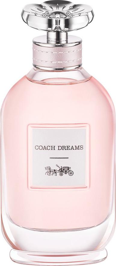 Coach Dreams woda perfumowana 90 ml w eleganckiej butelce z charakterystycznym korkiem-różą na białym tle - luksusowe perfumy damskie