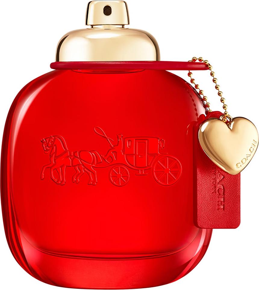 Flacon perfum Coach Love woda perfumowana 30ml na białym tle - eleganckie opakowanie luksusowych perfum marki Coach dla kobiet