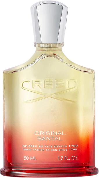 Flacon perfum Creed Original Santal woda perfumowana unisex 50ml z eleganckim opakowaniem na białym tle - luksusowe perfumy sandałowe