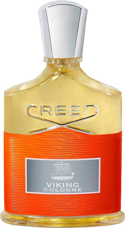 Flacon perfum Creed Viking Cologne woda perfumowana męska 100ml w eleganckim opakowaniu z logo marki Creed na białym tle