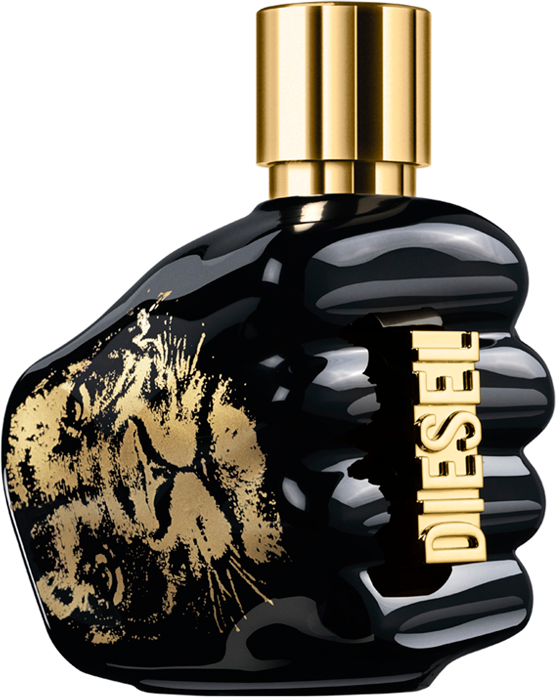 Diesel Spirit of The Brave woda toaletowa 50ml - flakon perfum w kształcie pięści na białym tle, charakterystyczne opakowanie marki Diesel