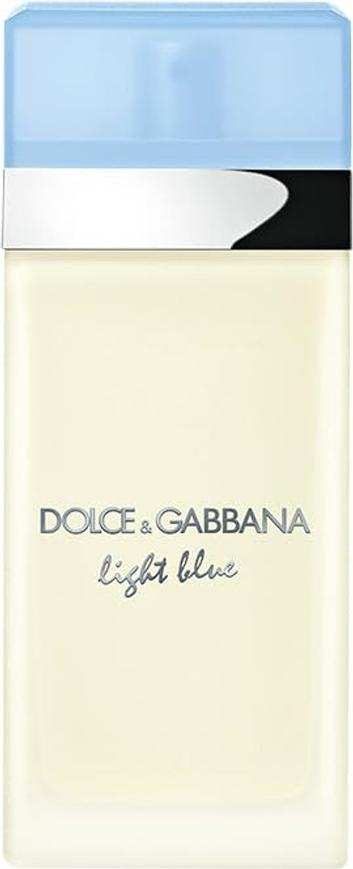 Butelka perfum Dolce & Gabbana Light Blue woda toaletowa 25ml w jasnym opakowaniu z logo marki na białym tle