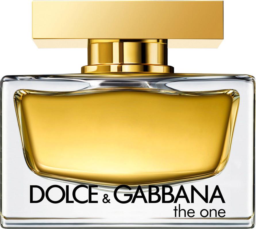 Flacon wody perfumowanej Dolce&Gabbana The One 50ml w eleganckim opakowaniu, luksusowe perfumy damskie marki Dolce Gabbana na białym tle