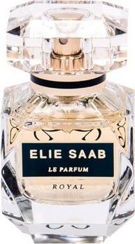 Flacon perfum Elie Saab Le Parfum Royal woda perfumowana 30ml z eleganckim opakowaniem marki Elie Saab na białym tle