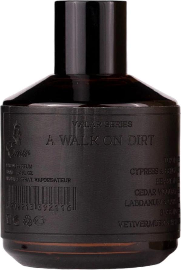 Flacon wody perfumowanej Emir A Walk On Dirt 100ml w minimalistycznym opakowaniu - unisex perfumy o ziemistym zapachu z nutami cyprysu i cedru
