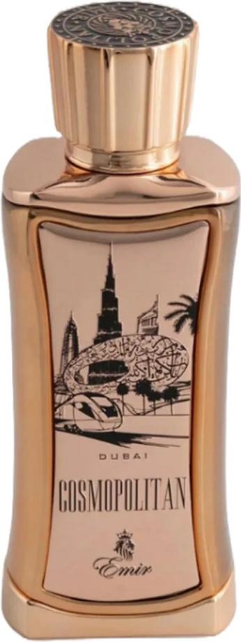 Flacon perfum Emir Cosmopolitan Dubai woda perfumowana 100ml unisex z luksusowym oudem, piżmem i szafranem w eleganckim opakowaniu