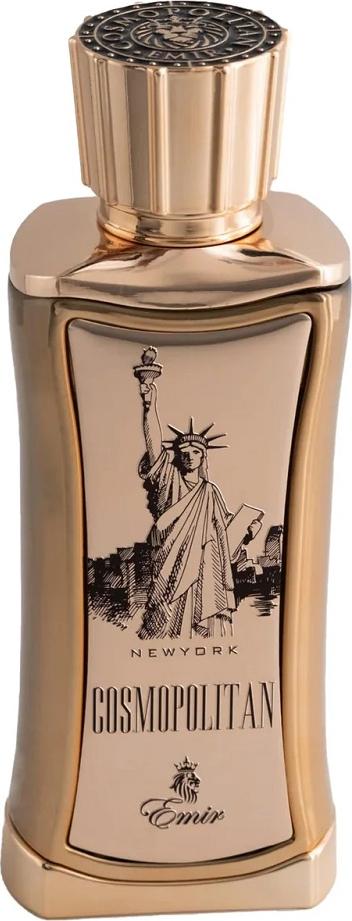 Emir Cosmopolitan New York woda perfumowana 100ml w eleganckim złotym flakonie ze Statuą Wolności, unisex perfumy inspirowane Nowym Jorkiem