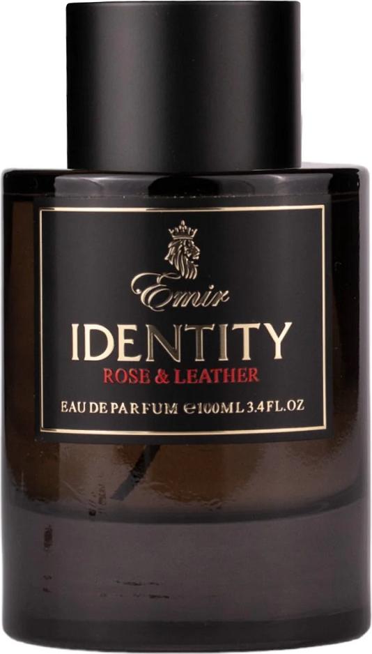 Flacon wody perfumowanej Emir Identity Rose & Leather 100ml - uniseksowe perfumy z nutami róży i skóry marki Emir na białym tle