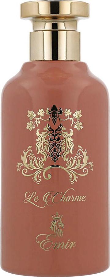 Flacon wody perfumowanej Emir Le Charme 100ml - elegancka butelka z logo marki Emir, zmysłowe perfumy damskie o tropikalnym zapachu