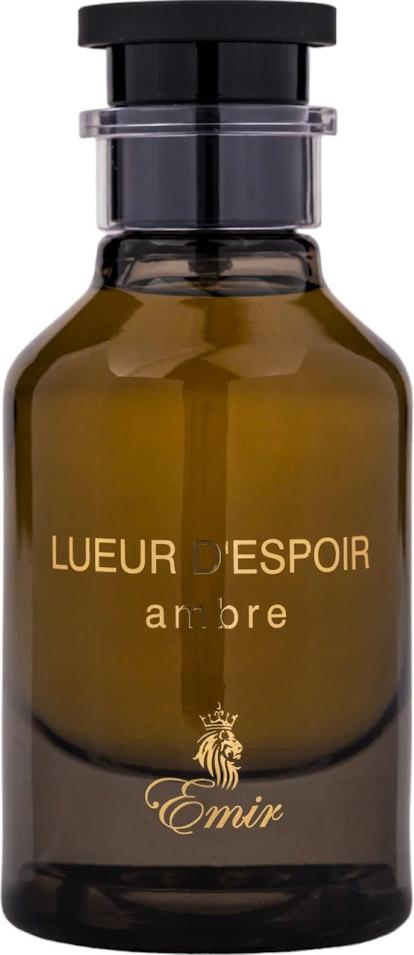 Emir Lueur D'Espoir Ambre woda perfumowana 100ml w minimalistycznym flakonie - luksusowy unisex zapach z nutami ambry i oudu