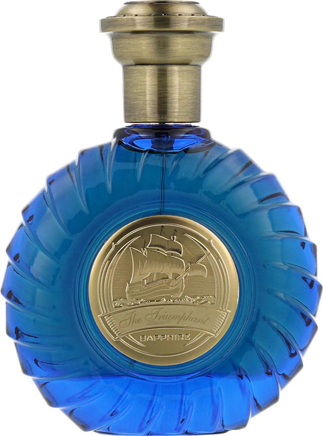Flacon perfum Emir The Triumphant Sapphire woda perfumowana 100ml unisex w eleganckim opakowaniu z logo marki Emir na białym tle