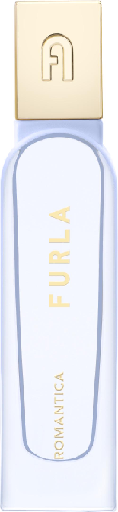 Flacon wody perfumowanej Furla Romantica 30ml w eleganckim opakowaniu, luksusowe perfumy damskie marki Furla na białym tle