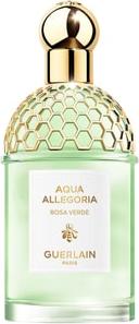 Flacon wody toaletowej GUERLAIN Aqua Allegoria Rosa Verde z eleganckim opakowaniem marki Guerlain na białym tle - perfumy damskie