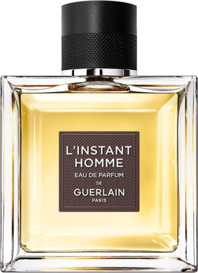 Flacon perfum Guerlain L'Instant de Guerlain pour Homme EDP 100ml na białym tle - eleganckie męskie perfumy luksusowej marki Guerlain
