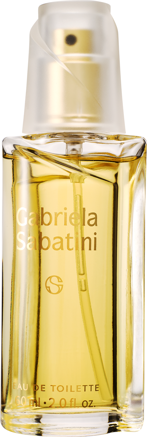 Flacon perfum Gabriela Sabatini Woman woda toaletowa 60ml w eleganckim opakowaniu z logo marki na białym tle