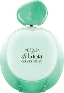 Flacon perfum ARMANI Acqua Di Gioia Intense woda perfumowana dla kobiet na białym tle z eleganckim opakowaniem marki Armani