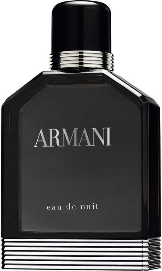 Giorgio Armani Eau de Nuit pour Homme EDT 100ml w eleganckiej czarnej butelce na białym tle - męskie perfumy wieczorowe Armani