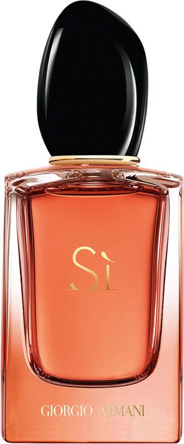 Flacon perfum Giorgio Armani Si Intense 2021 woda perfumowana 50ml w eleganckim opakowaniu z logo marki na białym tle