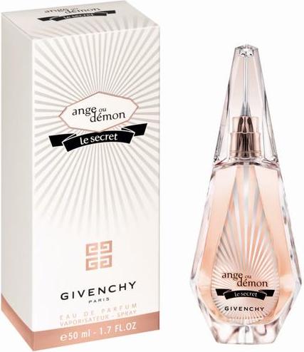 Flacon perfum GIVENCHY Ange ou Démon Le Secret woda perfumowana dla kobiet na białym tle z eleganckim opakowaniem marki Givenchy