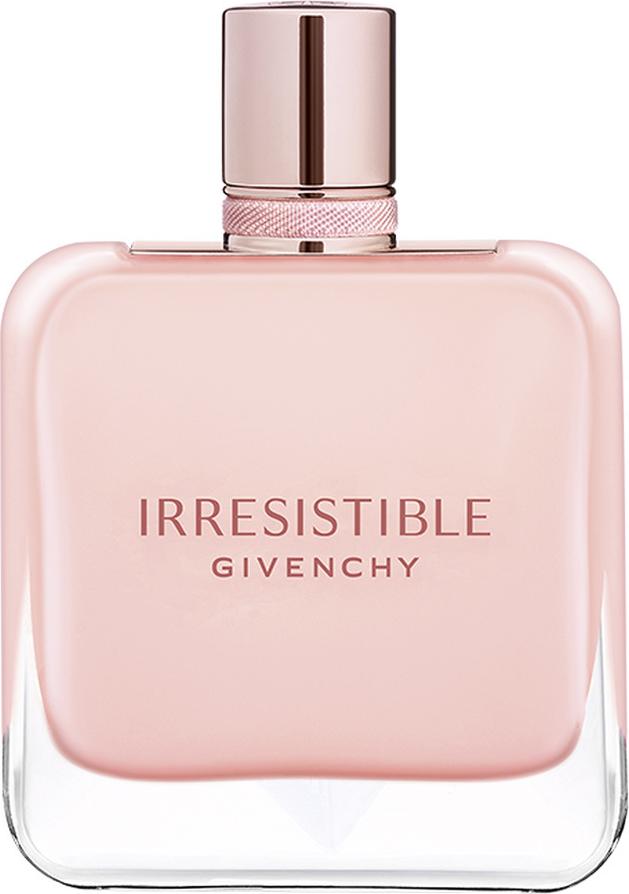 Flacon perfum GIVENCHY Irresistible Rose Velvet woda perfumowana dla kobiet na białym tle z eleganckim opakowaniem marki Givenchy
