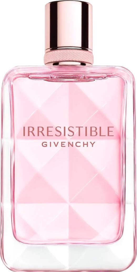 Flacon wody perfumowanej GIVENCHY Irresistible Rose Very Floral dla kobiet z eleganckim opakowaniem marki Givenchy na białym tle