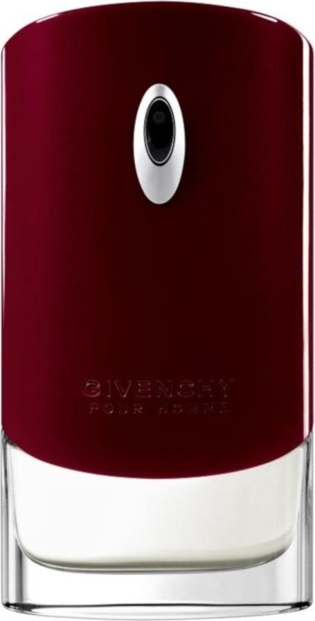 Flacon wody toaletowej Givenchy pour Homme dla mężczyzn 50ml na białym tle, eleganckie opakowanie perfum marki Givenchy