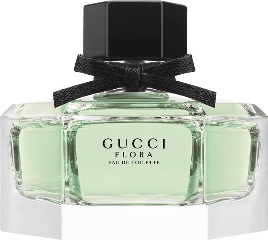 Flacon Gucci Flora woda toaletowa damska 50ml z eleganckim różowym opakowaniem na białym tle, luksusowe perfumy kwiatowe marki Gucci