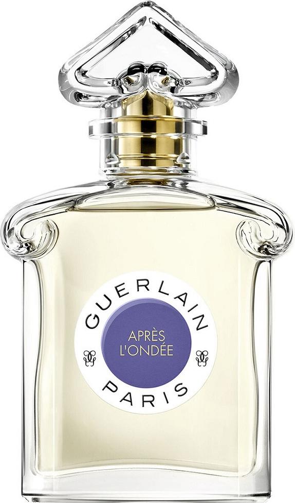 Flacon wody toaletowej GUERLAIN Les Légendaires Apres l'Ondée 75ml z charakterystycznym sercem, luksusowe perfumy kwiatowe dla kobiet