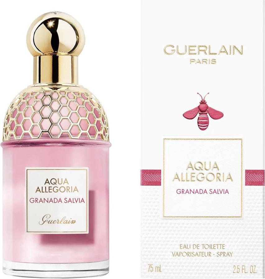 Flacon perfum GUERLAIN Aqua Allegoria Granada Salvia Eau de Toilette z naturalnym zapachem granatu i szałwii w ekologicznym opakowaniu
