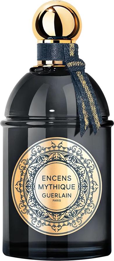 Flacon perfum Guerlain Encens Mythique woda perfumowana 125ml dla mężczyzn w eleganckim opakowaniu z logo marki Guerlain na białym tle
