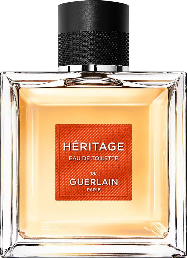 Flacon wody toaletowej GUERLAIN Heritage 100ml dla mężczyzn z drzewnym zapachem cytryny, lawendy i paczuli w eleganckim opakowaniu marki Guerlain