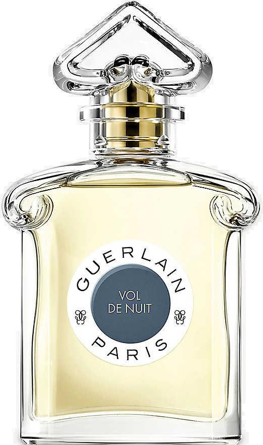 Flakon perfum GUERLAIN Vol De Nuit woda toaletowa 75ml z kolekcji Les Légendaires w charakterystycznym opakowaniu marki Guerlain