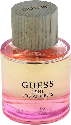 Flacon wody toaletowej Guess 1981 Los Angeles Women 100ml na białym tle - orientalno-kwiatowe perfumy dla kobiet marki Guess
