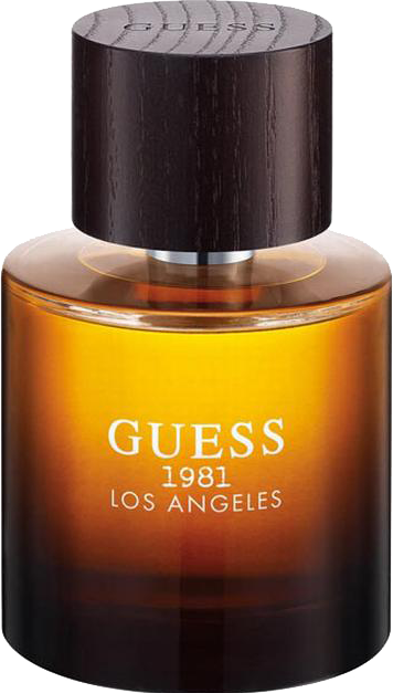 Flacon wody toaletowej Guess 1981 Los Angeles Men 100ml na białym tle - eleganckie perfumy męskie orientalno-fougere od marki Guess