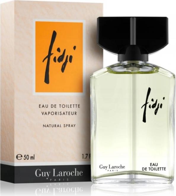 Guy Laroche Fidji Eau de Toilette woda toaletowa 100ml flacon z elegancką butelką na białym tle - kultowe perfumy kwiatowe dla kobiet