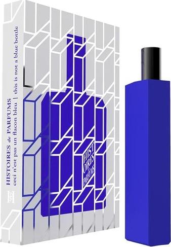 Flacon wody perfumowanej HISTOIRES de PARFUMS Blue 1.1 15ml na białym tle - eleganckie perfumy dla indywidualistów z aldehydami i bursztynem