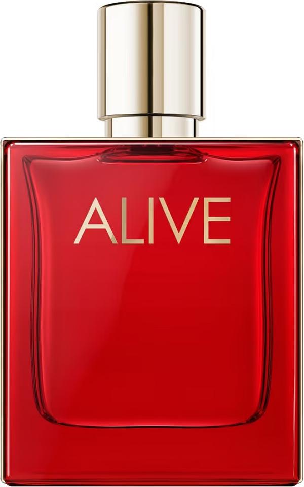 Flacon perfum Hugo Boss Boss Alive Parfum 30ml z eleganckim opakowaniem marki Hugo Boss na białym tle - zmysłowe perfumy damskie