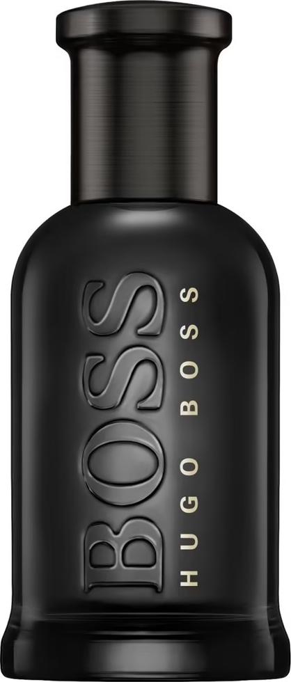 Flacon perfum Hugo Boss Boss Bottled Parfum 50ml na białym tle - elegancki męski zapach w stylowym opakowaniu marki Hugo Boss