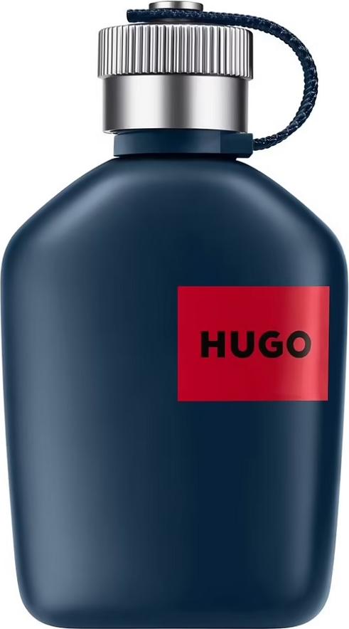 Flacon wody toaletowej Hugo Boss Hugo Jeans 75ml dla mężczyzn na białym tle z charakterystycznym niebieskim opakowaniem marki Hugo Boss