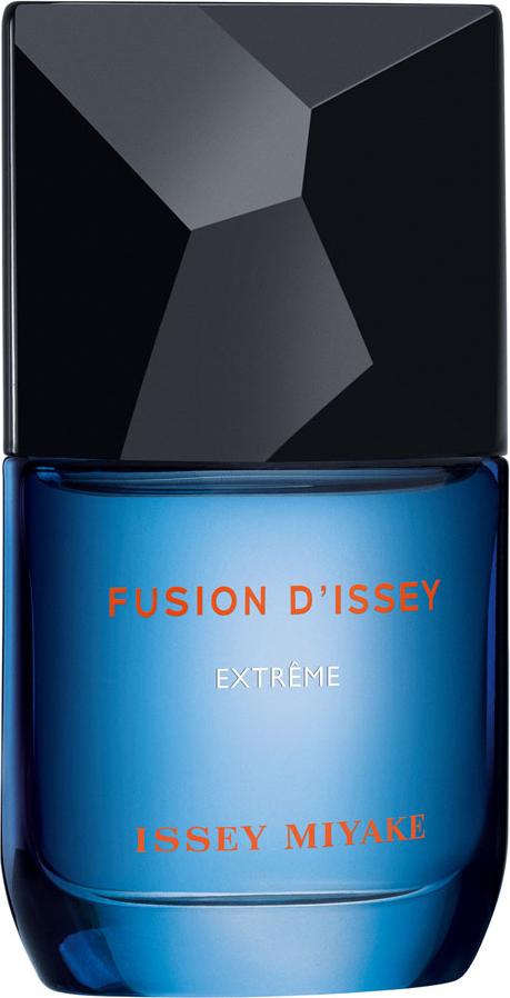 Flacon wody toaletowej Issey Miyake Fusion d'Issey Extreme 100ml dla mężczyzn z eleganckim opakowaniem na białym tle
