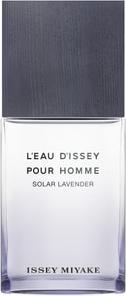 Flacon wody toaletowej Issey Miyake pour Homme Solar Lavender Intense 100ml z eleganckim opakowaniem marki Issey Miyake na białym tle