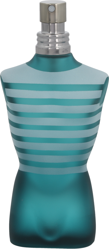Flacon Jean Paul Gaultier Le Male woda toaletowa męska 75ml w charakterystycznym opakowaniu z logo marki na białym tle